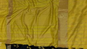 Elegant Yellow &amp; Black Saree