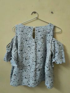 Floral Cold Shoulder Blouse