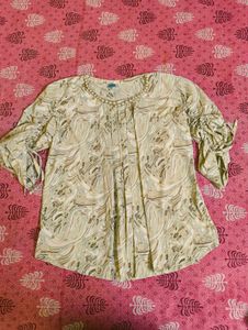 Patterned Long Sleeve Blouse