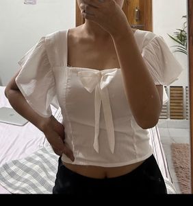 White Top With Bow