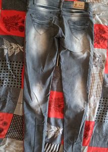 Striped Denim Jeans