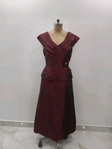 🤎Elegant Maroon Formal Dress