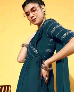 Beautiful Trendy Saree Gown For Diwali
