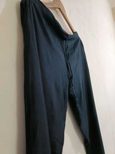 Black Rayon Straight Pant
