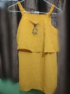 Girls' Yellow Top &amp; Pants Set