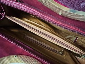 Burgundy Circle Handle Bag