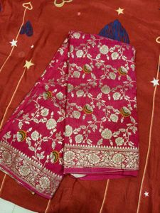 2 Combo Pink &amp; Purple Floral Saree