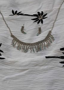 American Diamond Rhinestone  Necklace &amp; Earrings