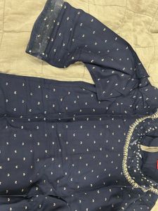 W Elegant Blue Kurta