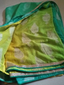 Very Beautiful Combination Of Colour Saree
