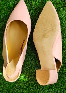 Elegant Pink Block Heels Allen Solly shoe