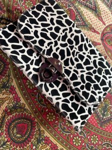 Cow Print Clutch