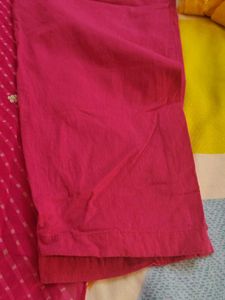 Pink Embellished Kurti Set With Pants