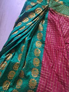 Emerald Green &amp; Maroon Indian Outfit