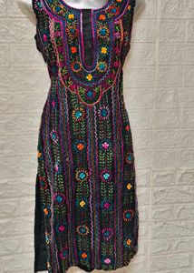 Complete Hand Embroidery 🪡 Black Kurta