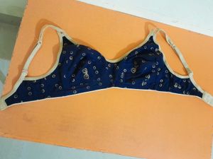 New Bra With Trendy Straps  (Navy Blue)