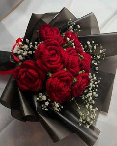 Crochet Rose Bouquet