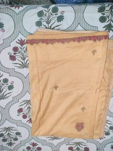 Chandan Color Silk Blend Saree