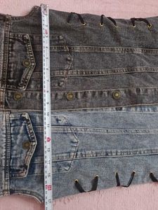 BEAUTIFUL ❤️ Denim Vest with Lace-Up Detail