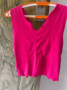 &#34;Vibrant Pink Sleeveless Top&#34;
