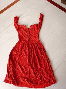 2 Kurty Red &amp;black Cotton