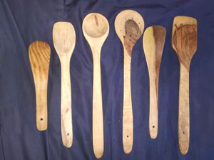6 Wooden Spatula/Spoon Set ( Serving Spatulas, Cooking Needs)