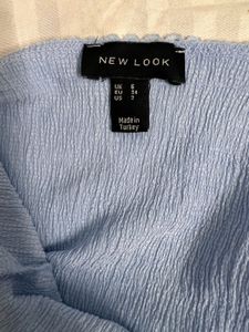 Cute Blue Lace Trim Cami Top