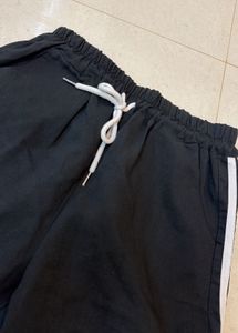 Black Joggers with White Stripe