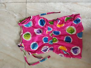 Combo Of 3 ...dress And cotton jumpsuit for summer wear... kids Aged 2-4 can wear it...