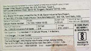 Brand New Nokia 105 Mobile