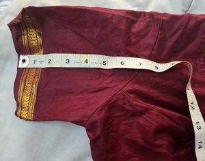 Maroon jari border Ethnic Blouse