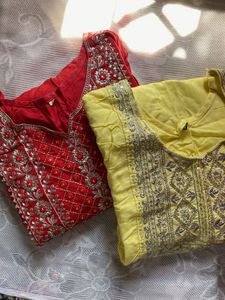3 Ethnic Kurtas - Vibrant Colors