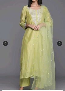 New Elegant Green Kurta Set with Sequin Work