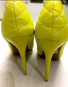Quilted Neon Heels