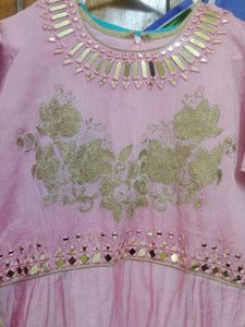 Pink Embellished Anarkali Dress