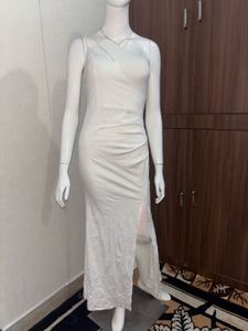 Elegant One-Shoulder White Gown