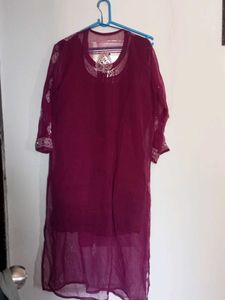 Embroidered Kurta with inner