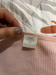 Pink Square Fit Top