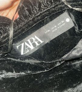 ZARA Elegant Black Velvet Jacket Blazer