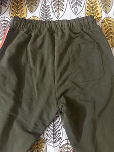 Casual Olive Green Track Pants