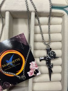 Rose Cross Anti-tarnished Necklace