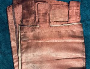 Vintage Pinkish-Brown Door Curtain Panels