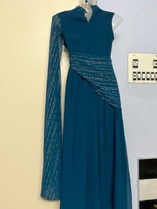 Pintrest Elegant Teal Ethnic Gown