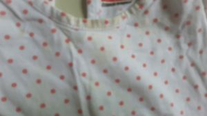 White Tshirt With Red Dots