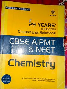 Chemistry Previous Year Question Paper Solved With Explanation For NEET Ug Preparation Text Book