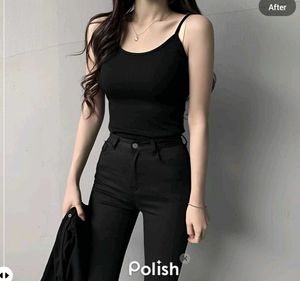 New With Tag H&M Korean Ribbed Black Crop Top