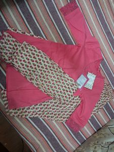BIBA Pink Jaipur Print Kurta