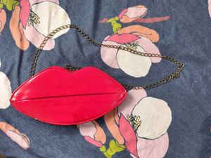 Quirky Red Lips Sling Bag