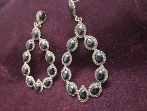 Elegant Black Dangle Earrings