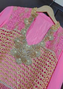 Pink Partywear Kurti For Girl Or Women 42 Bust